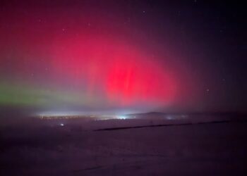 Aurora boreală vizibilă în nordul Moldovei