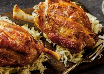 Deliciu tradițional: ciolan de porc cu varză murată