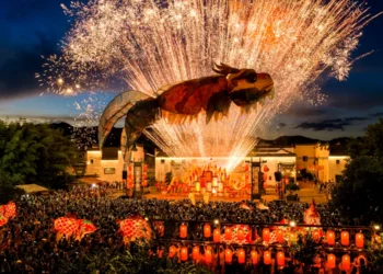 Festival spectaculos în China! „Peștele zburător” de 10 metri a atras mii de turiști